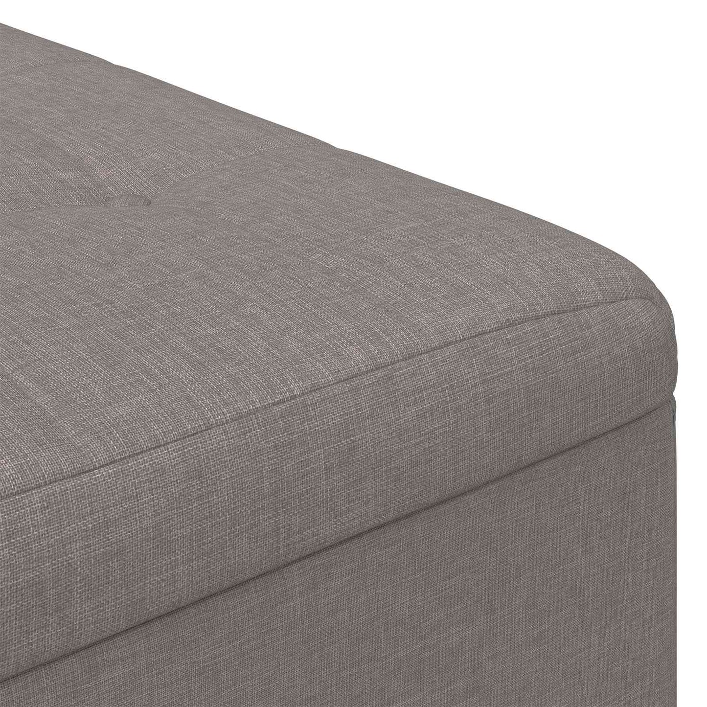 vidaXL Οθωμανικό αποθήκευσης με μαξιλάρι Taupe 80 x 80 x 45 cm ύφασμα