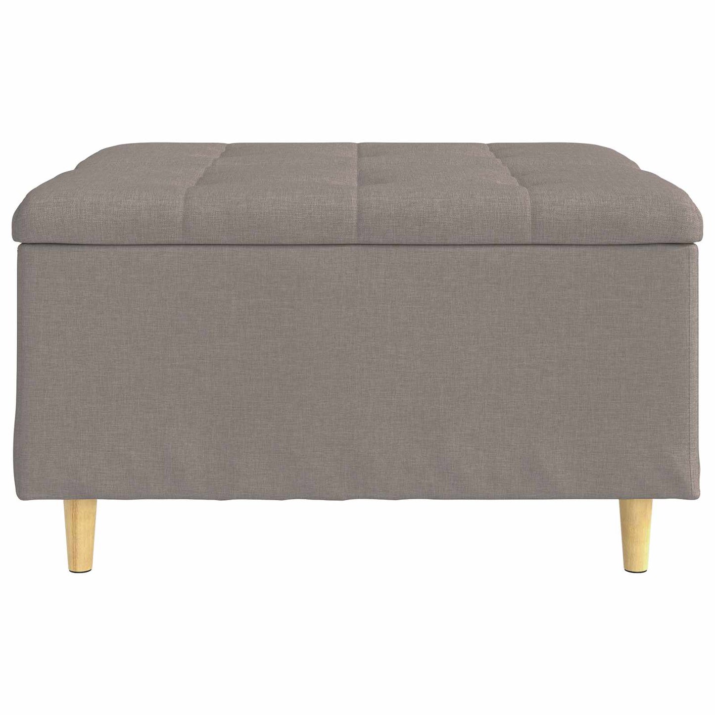 vidaXL Οθωμανικό αποθήκευσης με μαξιλάρι Taupe 80 x 80 x 45 cm ύφασμα