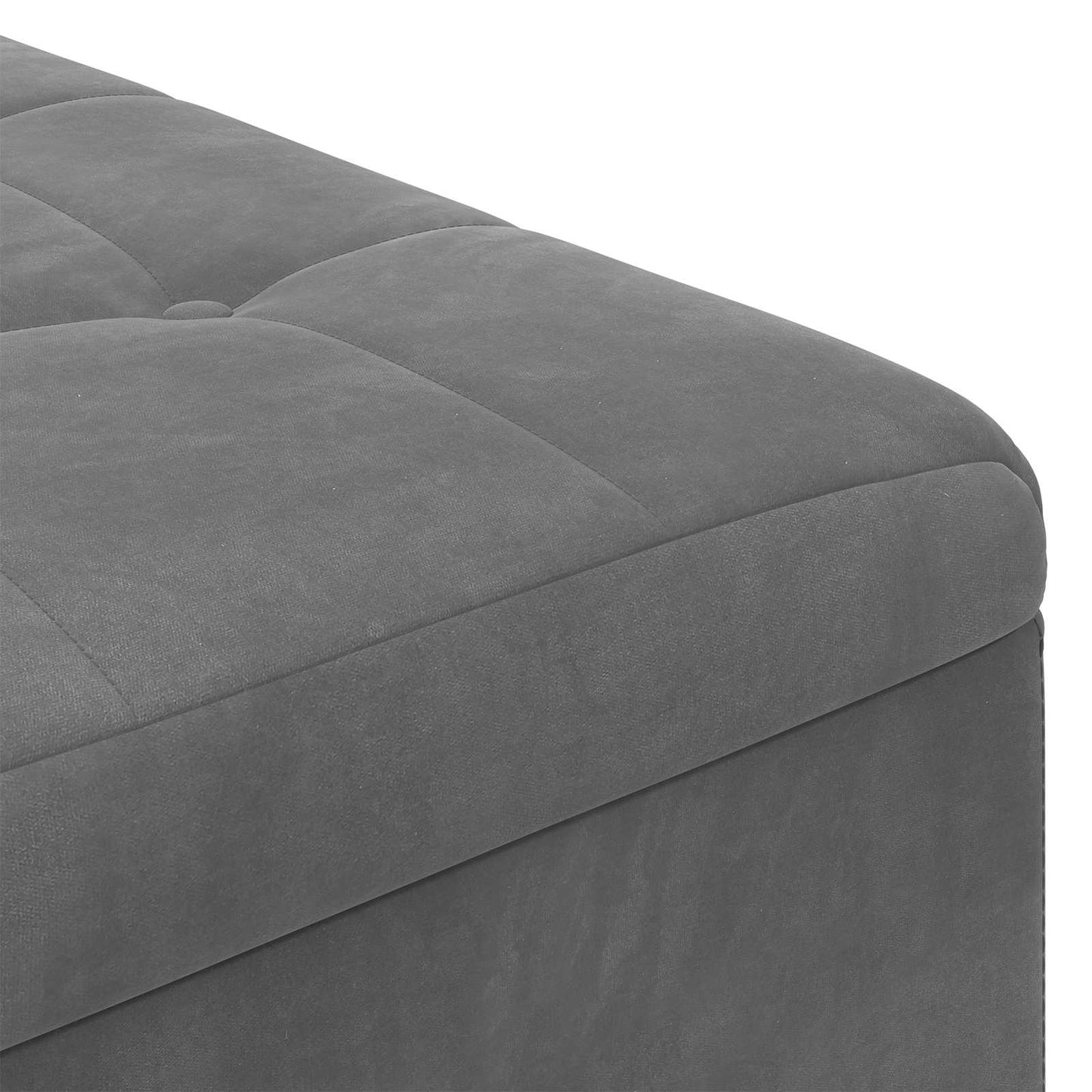 vidaXL Οθωμανικό αποθήκευσης Σκούρο Γκρι 80 x 80 x 45 cm Βελούδο