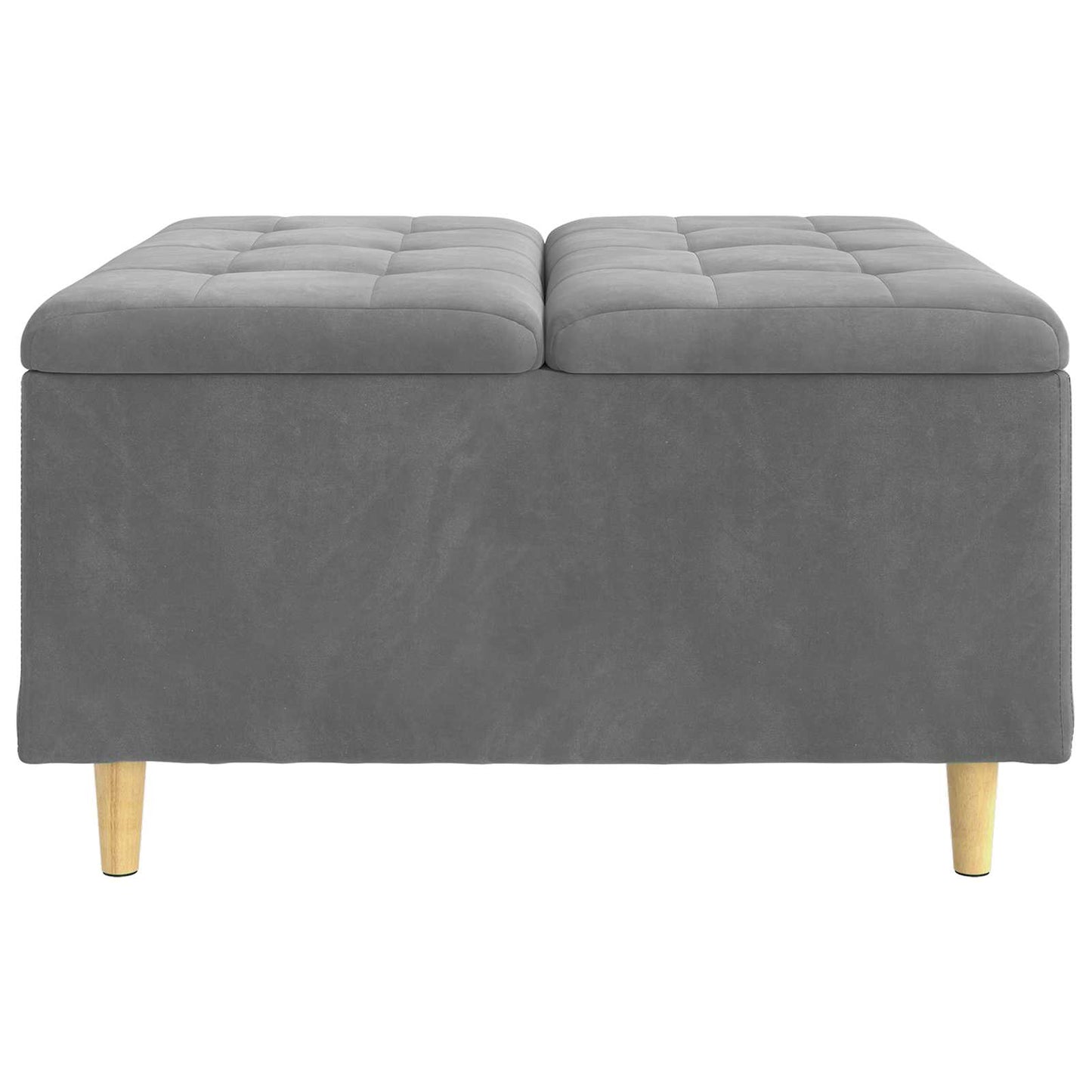 vidaXL Οθωμανικό αποθήκευσης Σκούρο Γκρι 80 x 80 x 45 cm Βελούδο
