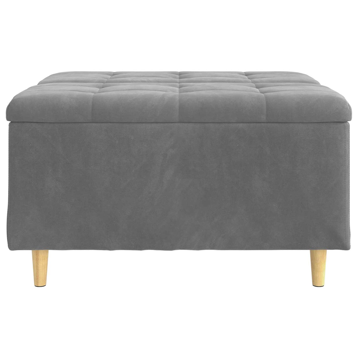 vidaXL Οθωμανικό αποθήκευσης Σκούρο Γκρι 80 x 80 x 45 cm Βελούδο