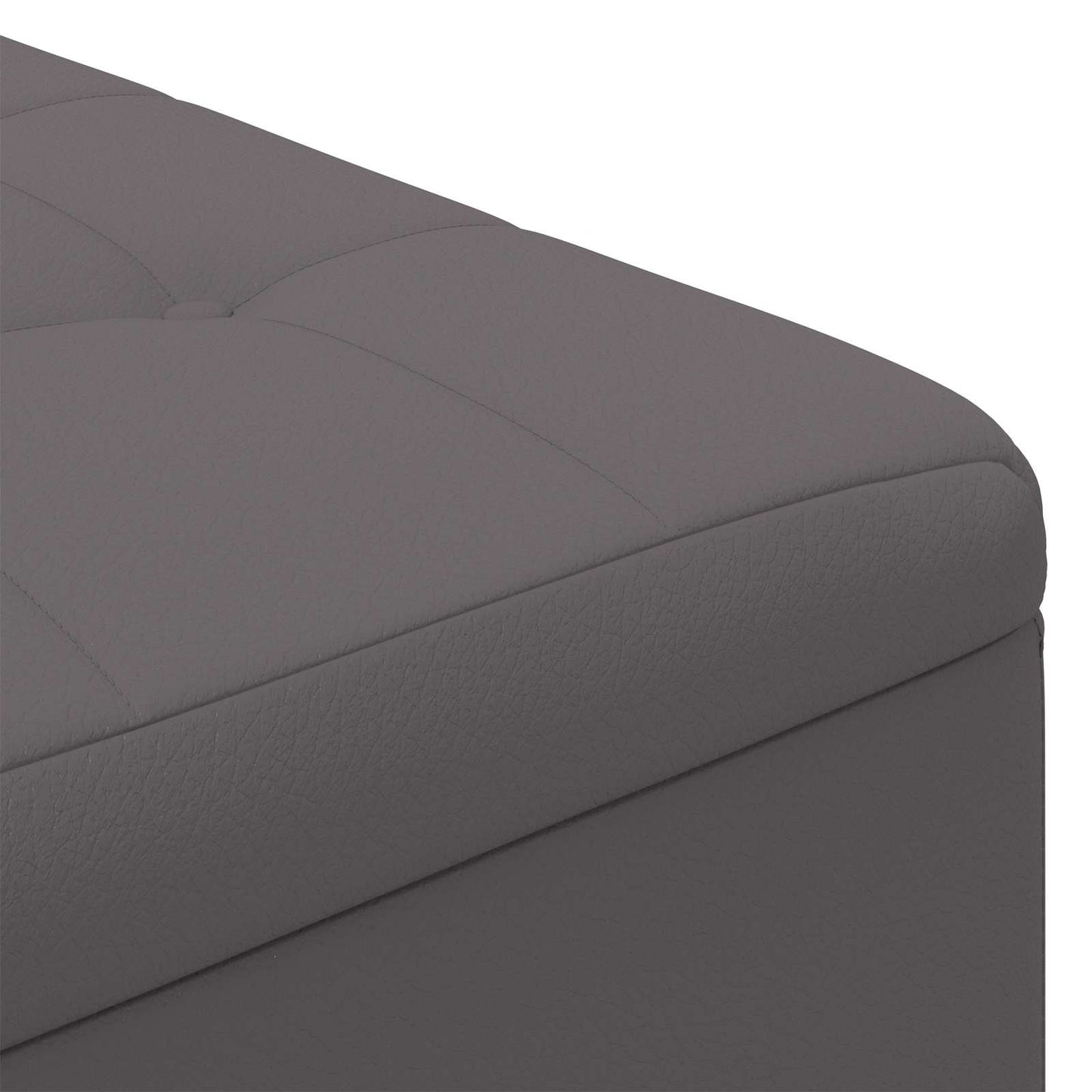 vidaXL Οθωμανικό αποθήκευσης Γκρι 80 x 80 x 45 cm Τεχνητό δέρμα