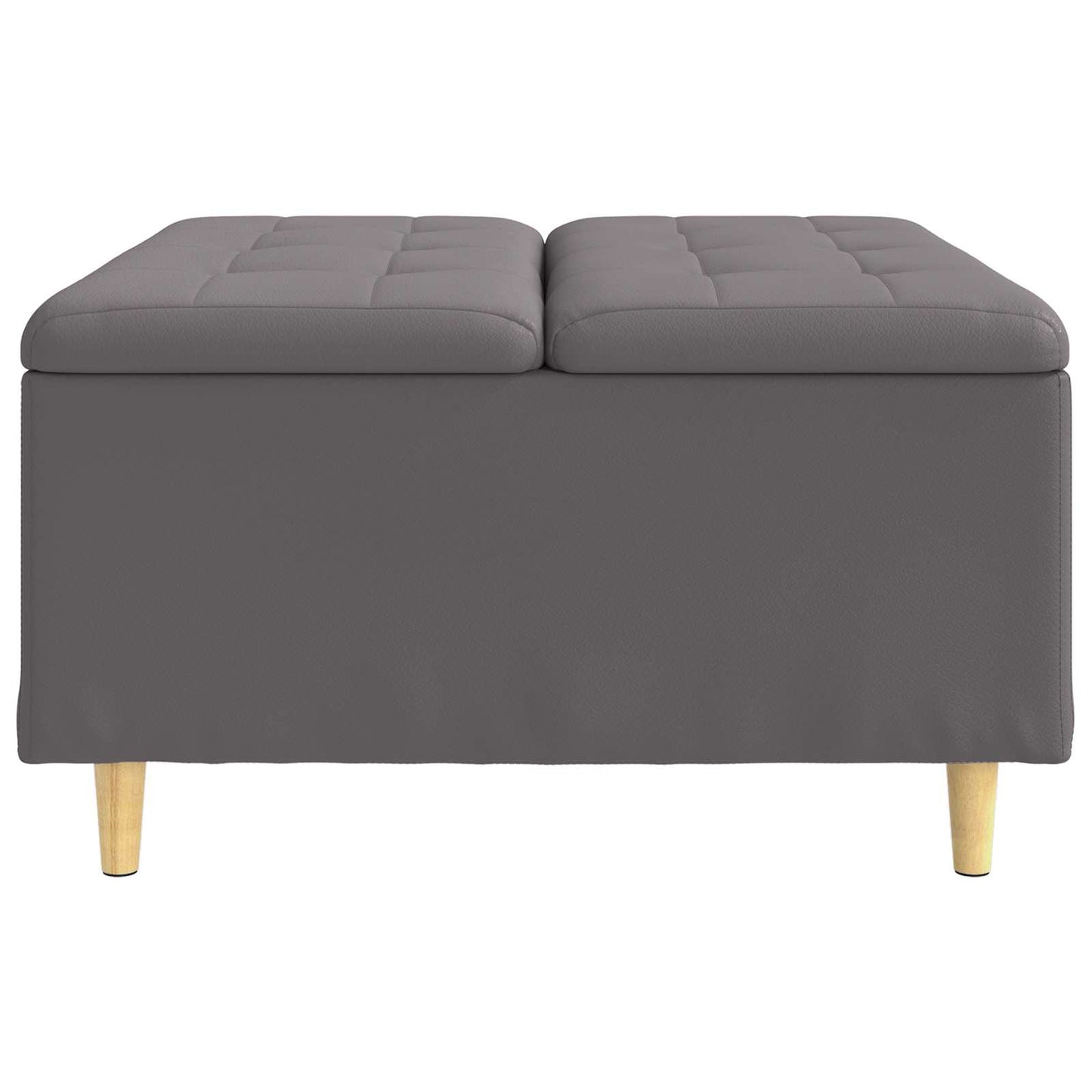 vidaXL Οθωμανικό αποθήκευσης Γκρι 80 x 80 x 45 cm Τεχνητό δέρμα
