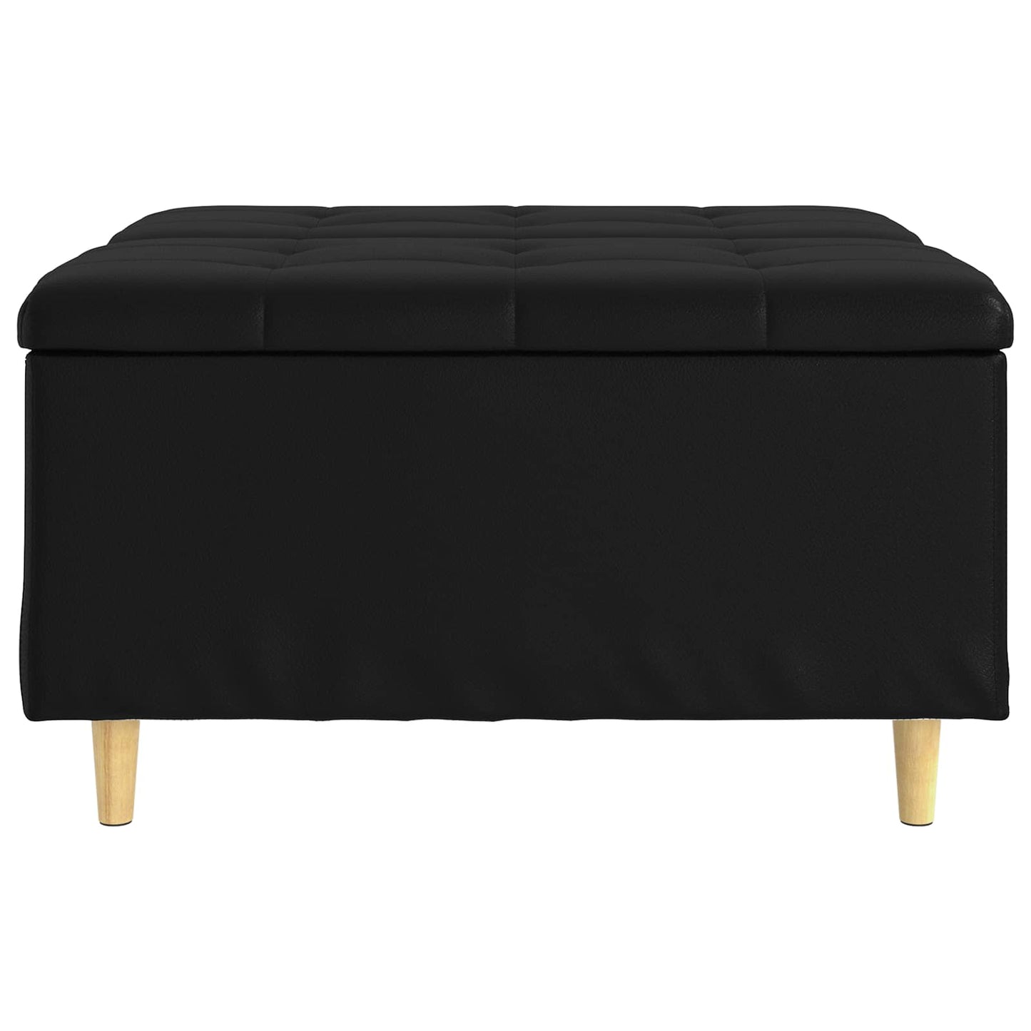 vidaXL Οθωμανικό αποθήκευσης Μαύρο 80 x 80 x 45 cm Τεχνητό δέρμα