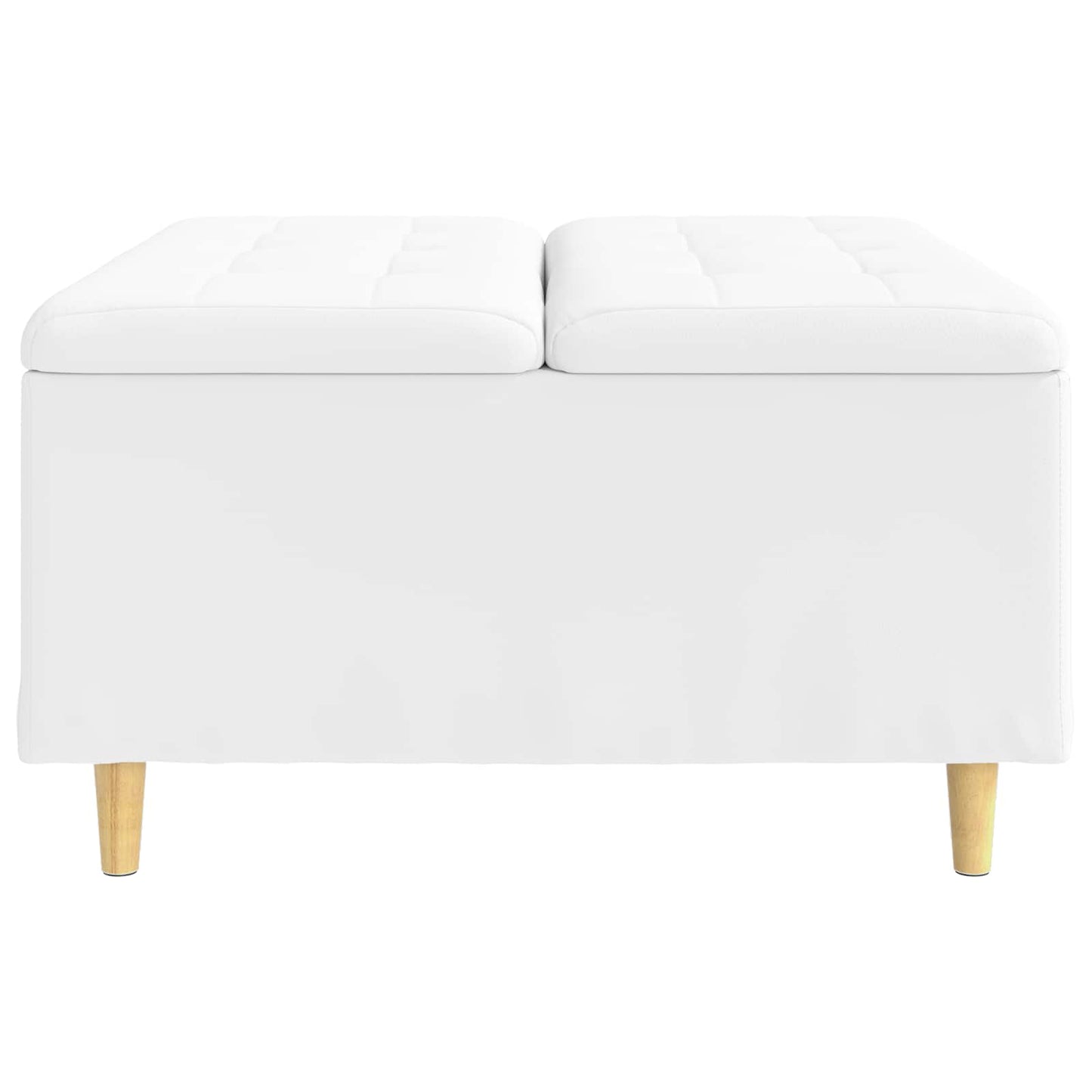 vidaXL Οθωμανικό αποθήκευσης Λευκός 80 x 80 x 45 cm Τεχνητό δέρμα