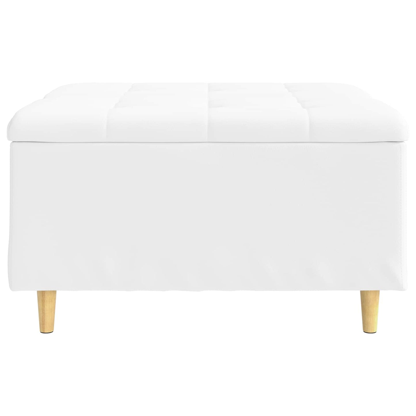 vidaXL Οθωμανικό αποθήκευσης Λευκός 80 x 80 x 45 cm Τεχνητό δέρμα