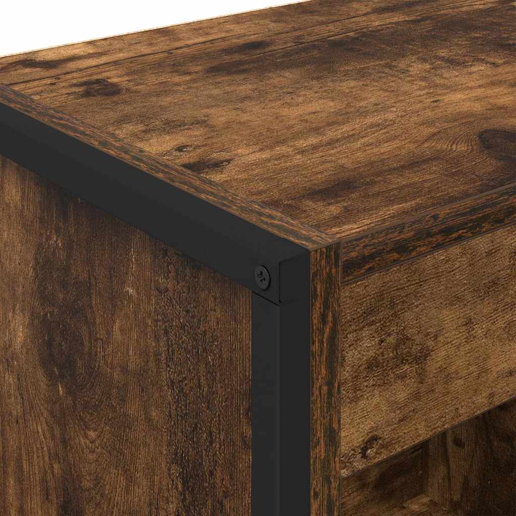 vidaXL Βιβλιοθήκη Καπνιστό Δρύς 80 x 30 x 155 εκ Επεξεργασμένο ξύλο