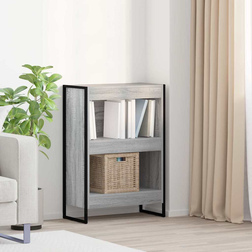 vidaXL Βιβλιοθήκη Γκρίζο Σονομα 80 x 30 x 155 εκ Επεξεργασμένο ξύλο