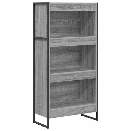 vidaXL Βιβλιοθήκη Γκρίζο Σονομα 80 x 30 x 155 εκ Επεξεργασμένο ξύλο