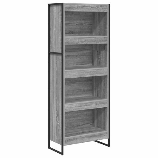 vidaXL Βιβλιοθήκη Γκρίζο Σονομα 80 x 30 x 155 εκ Επεξεργασμένο ξύλο
