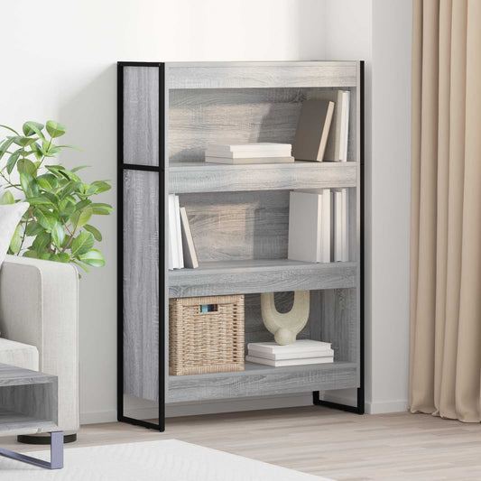 vidaXL Βιβλιοθήκη Γκρίζο Σονομα 80 x 30 x 155 εκ Επεξεργασμένο ξύλο