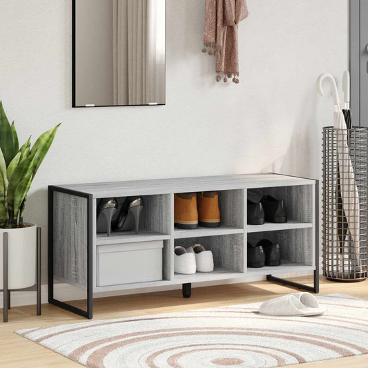 vidaXL Ντουλάπα Παπουτσιών Γκρίζο Σονομα 100 x 35 x 44 εκ.
