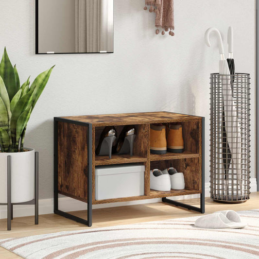 vidaXL Ντουλάπα Παπουτσιών Καπνιστό Δρύς 60 x 35 x 44 εκ.