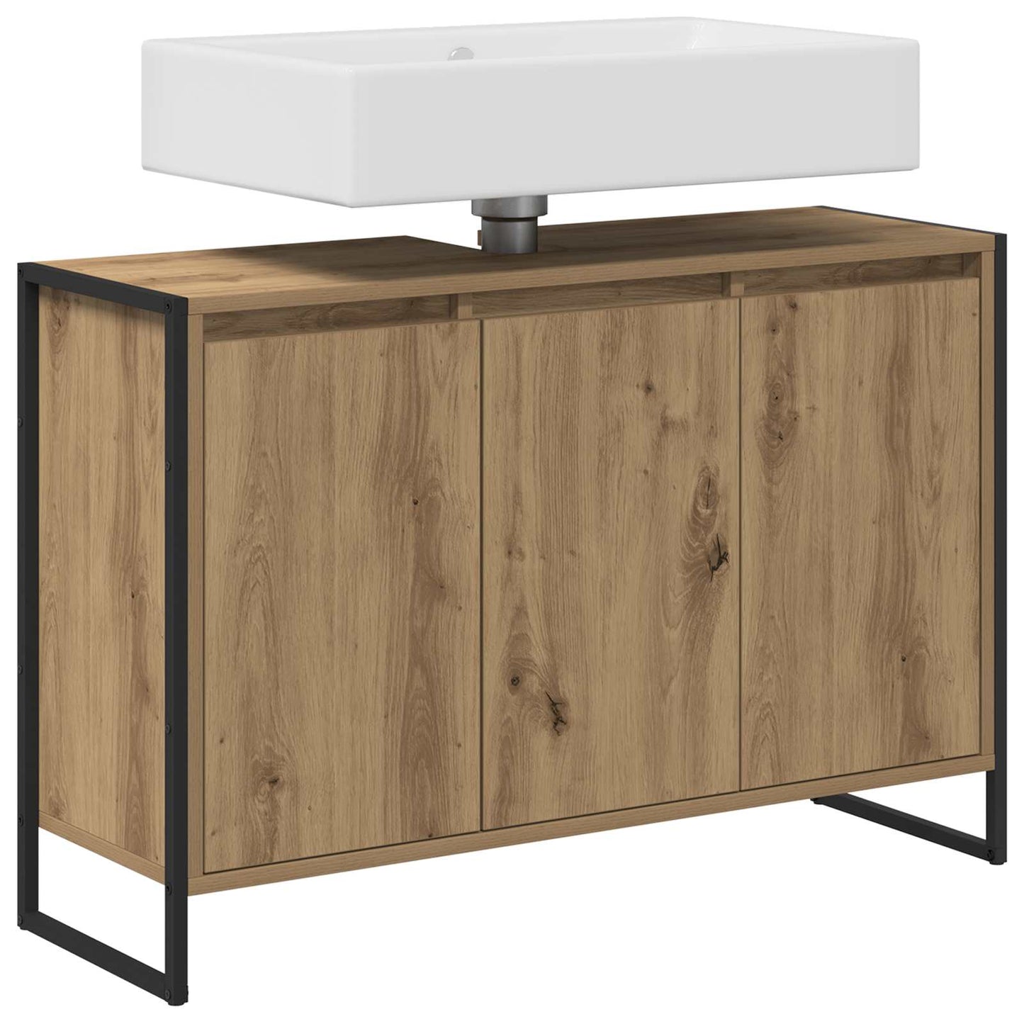 vidaXL Ντουλάπι Μπάνιου Καρυδιά Χειροποίητης Εργασίας 90 x 30 x 60 cm