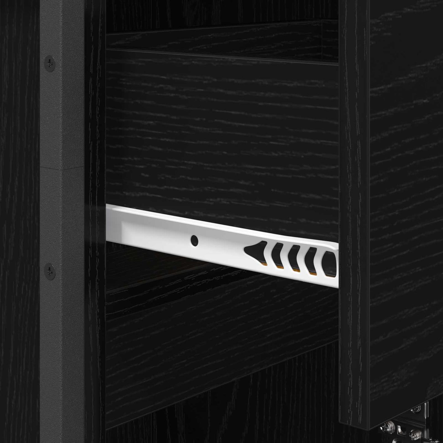 vidaXL Ντουλάπι Μπάνιου Μαύρη Οξυά 40 x 30 x 180 εκ Επεξεργασμένο ξύλο