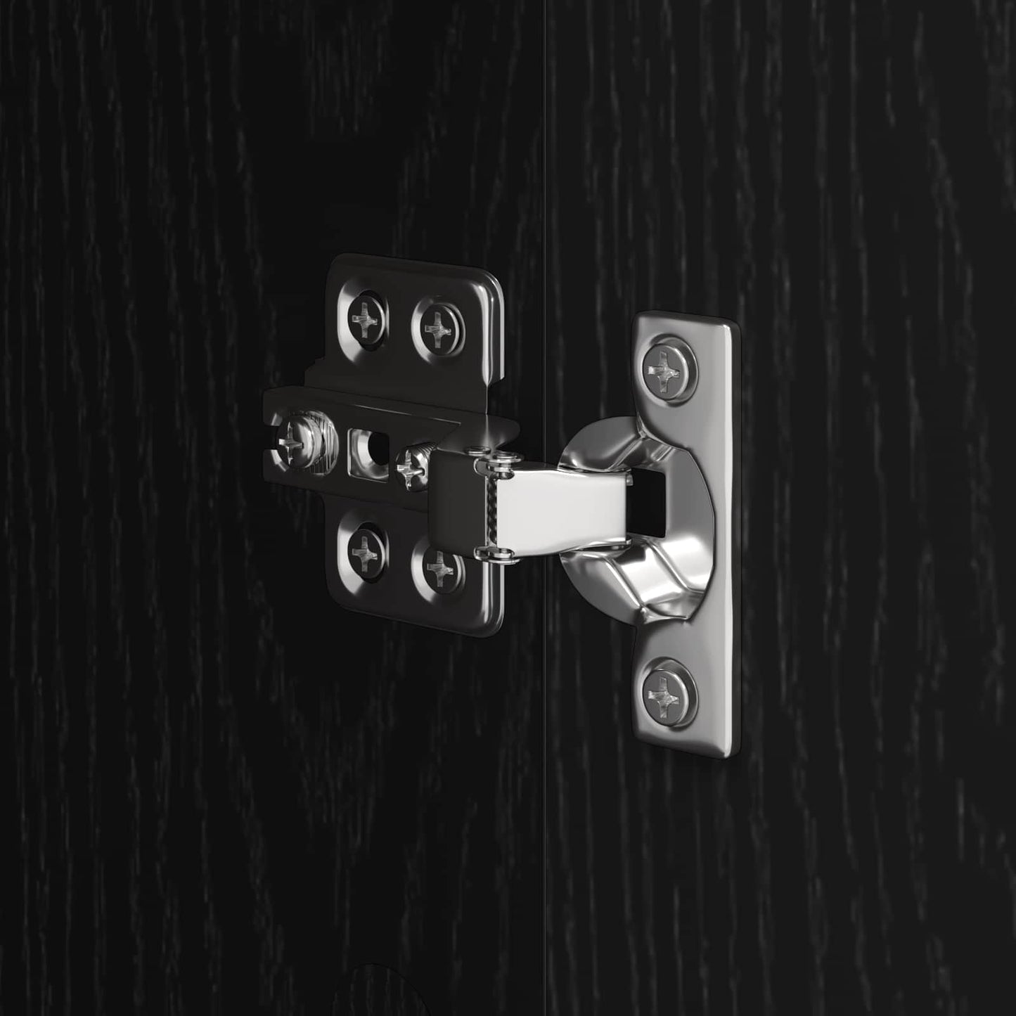 vidaXL Ντουλάπι Μπάνιου Μαύρη Οξυά 40 x 30 x 180 εκ Επεξεργασμένο ξύλο