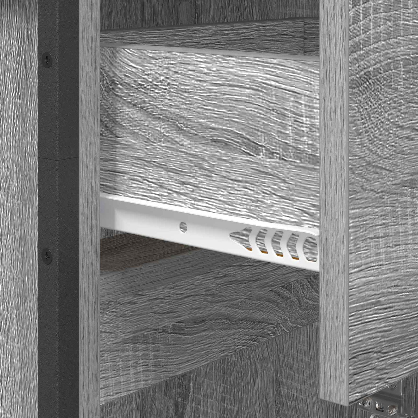 vidaXL Ντουλάπι Μπάνιου με συρτάρι Γκρίζο Σονομα 40 x 30 x 180 εκ