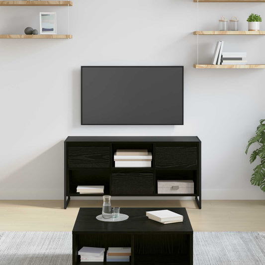 vidaXL Ντουλάπι TV Μαύρη Οξυά 100 x 36 x 49,5 εκ Επεξεργασμένο ξύλο