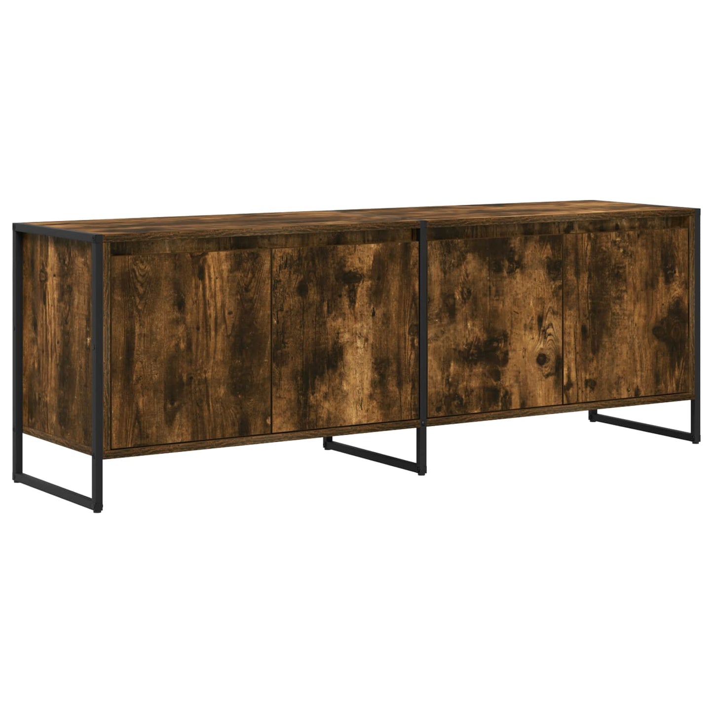 vidaXL Ντουλάπι TV Καπνιστό Δρύς 140 x 36 x 49.5 εκ Επεξεργασμένο ξύλο