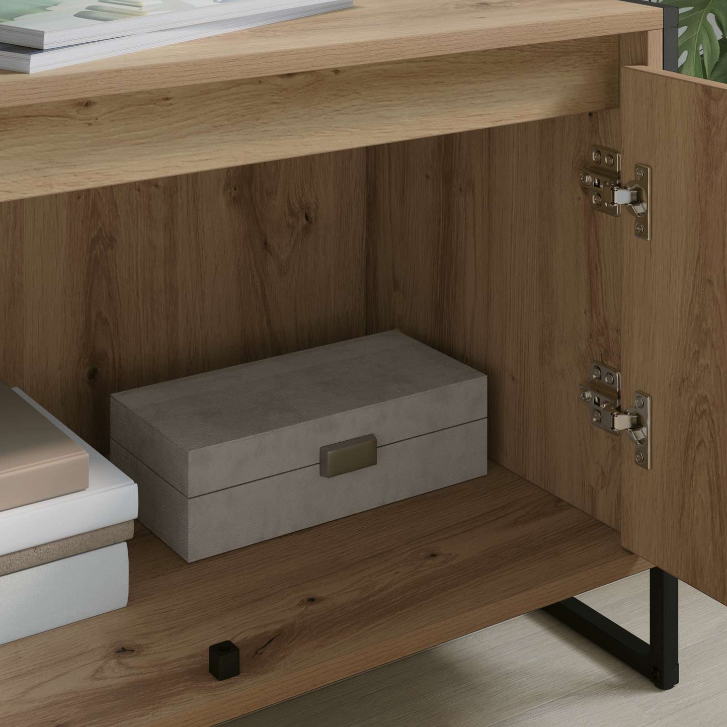 vidaXL Ντουλάπι TV Καρυδιά Χειροποίητης Εργασίας 140 x 36 x 49.5 εκ