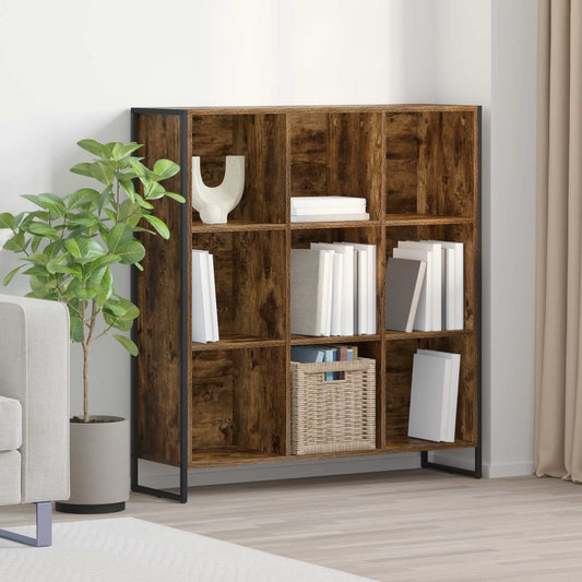 vidaXL Βιβλιοθήκη Καπνιστό Δρύς 99.5 x 30 x 108.5 εκ