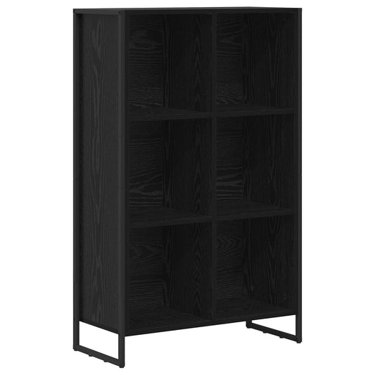vidaXL Βιβλιοθήκη Μαύρη Οξυά 99.5 x 30 x 108.5 εκ Επεξεργασμένο ξύλο