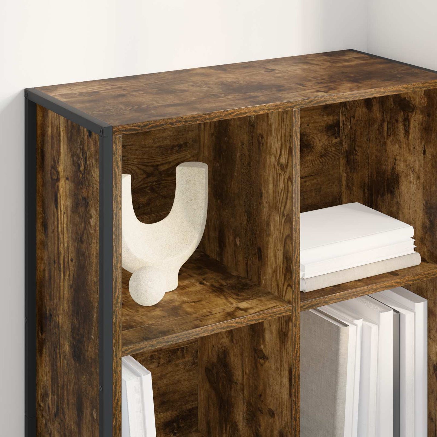 vidaXL Βιβλιοθήκη Καπνιστό Δρύς 99.5 x 30 x 108.5 εκ