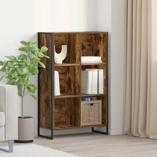 vidaXL Βιβλιοθήκη Καπνιστό Δρύς 99.5 x 30 x 108.5 εκ