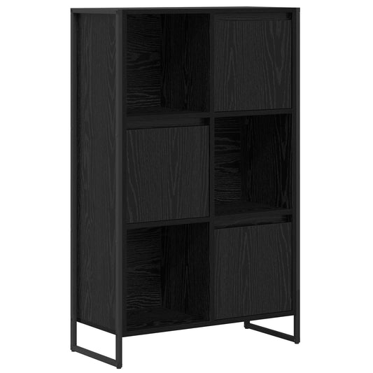 vidaXL Βιβλιοθήκη Μαύρη Οξυά 68 x 30 x 108.5 εκ. Επεξεργασμένο ξύλο