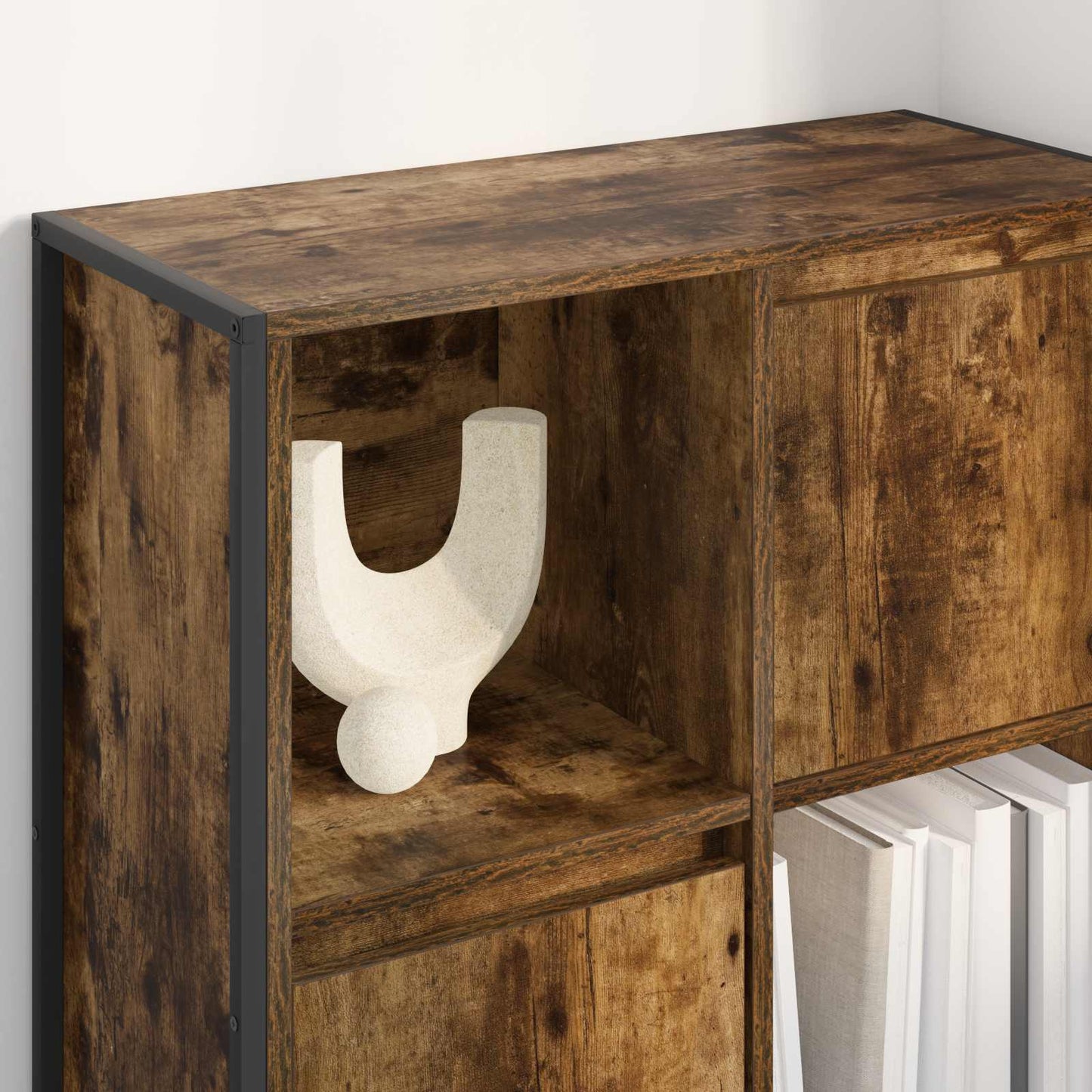 vidaXL Βιβλιοθήκη Καπνιστό Δρύς 68 x 30 x 108.5 εκ. Επεξεργασμένο ξύλο