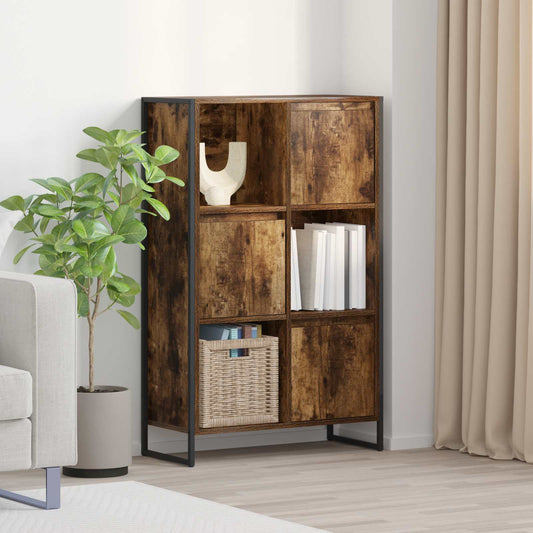 vidaXL Βιβλιοθήκη Καπνιστό Δρύς 68 x 30 x 108.5 εκ. Επεξεργασμένο ξύλο