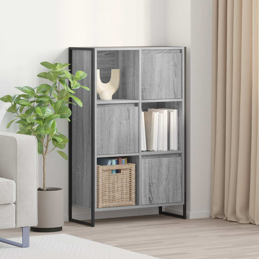 vidaXL Βιβλιοθήκη Γκρίζο Σονομα 68 x 30 x 108.5 εκ. Επεξεργασμένο ξύλο