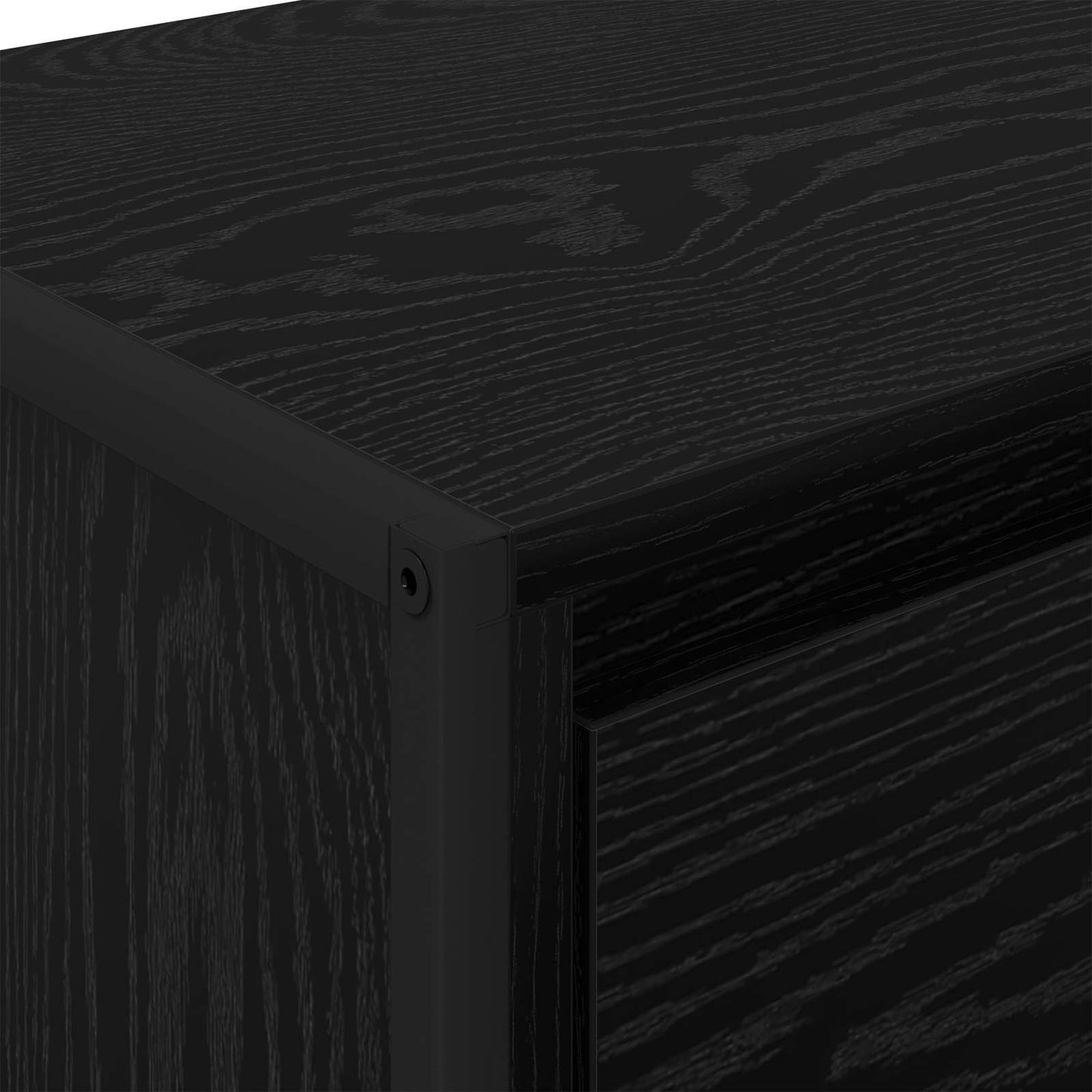 vidaXL Πλαϊνό γραφείο Μαύρη Οξυά 42 x 36 x 75.5 εκ. Επεξεργασμένο ξύλο