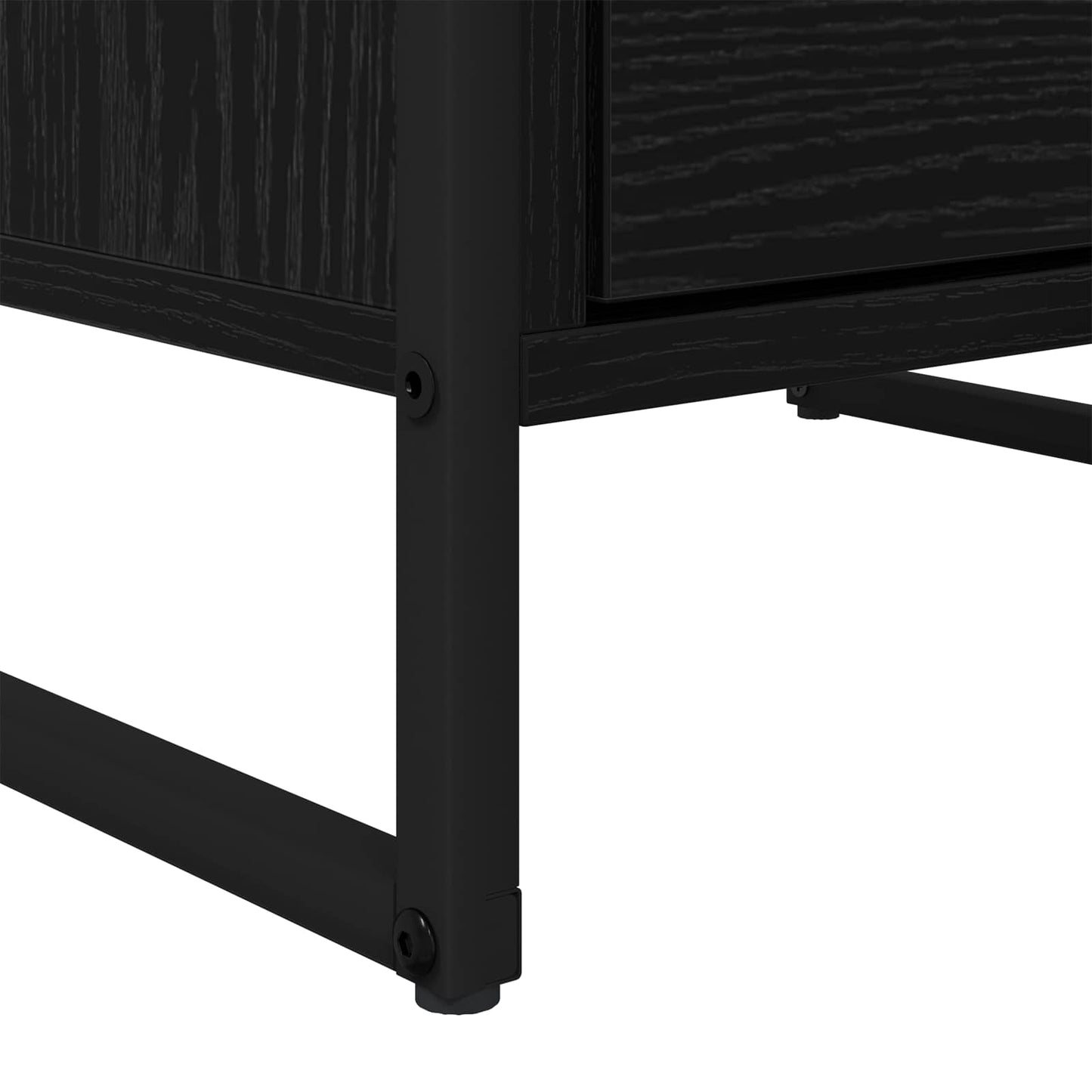 vidaXL Πλαϊνό γραφείο Μαύρη Οξυά 42 x 36 x 75.5 εκ. Επεξεργασμένο ξύλο