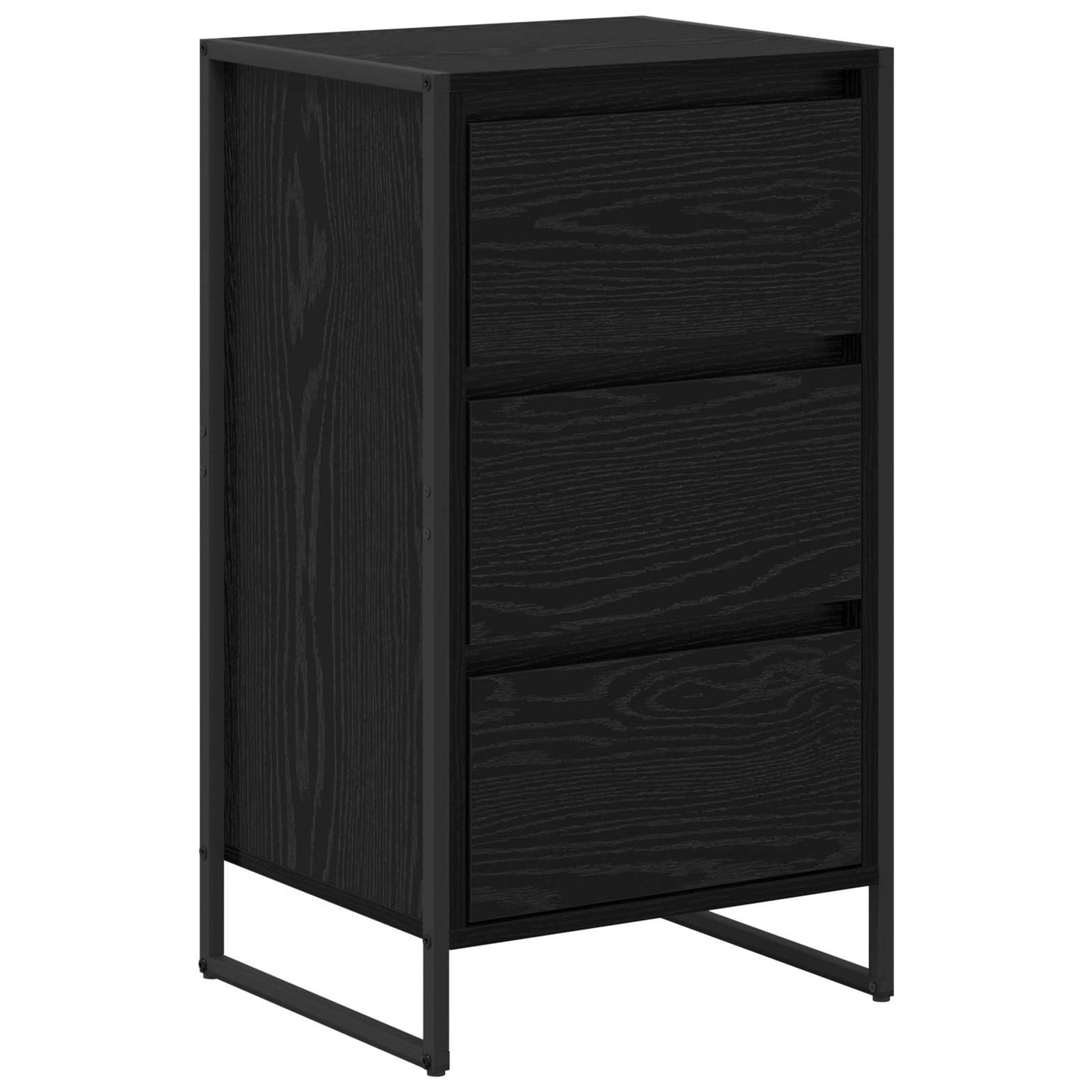 vidaXL Πλαϊνό γραφείο Μαύρη Οξυά 42 x 36 x 75.5 εκ. Επεξεργασμένο ξύλο