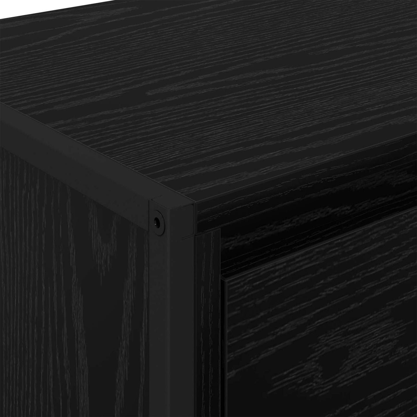 vidaXL Πλαϊνό γραφείο Μαύρη Οξυά 43 x 36 x 75,5 εκ. Επεξεργασμένο ξύλο