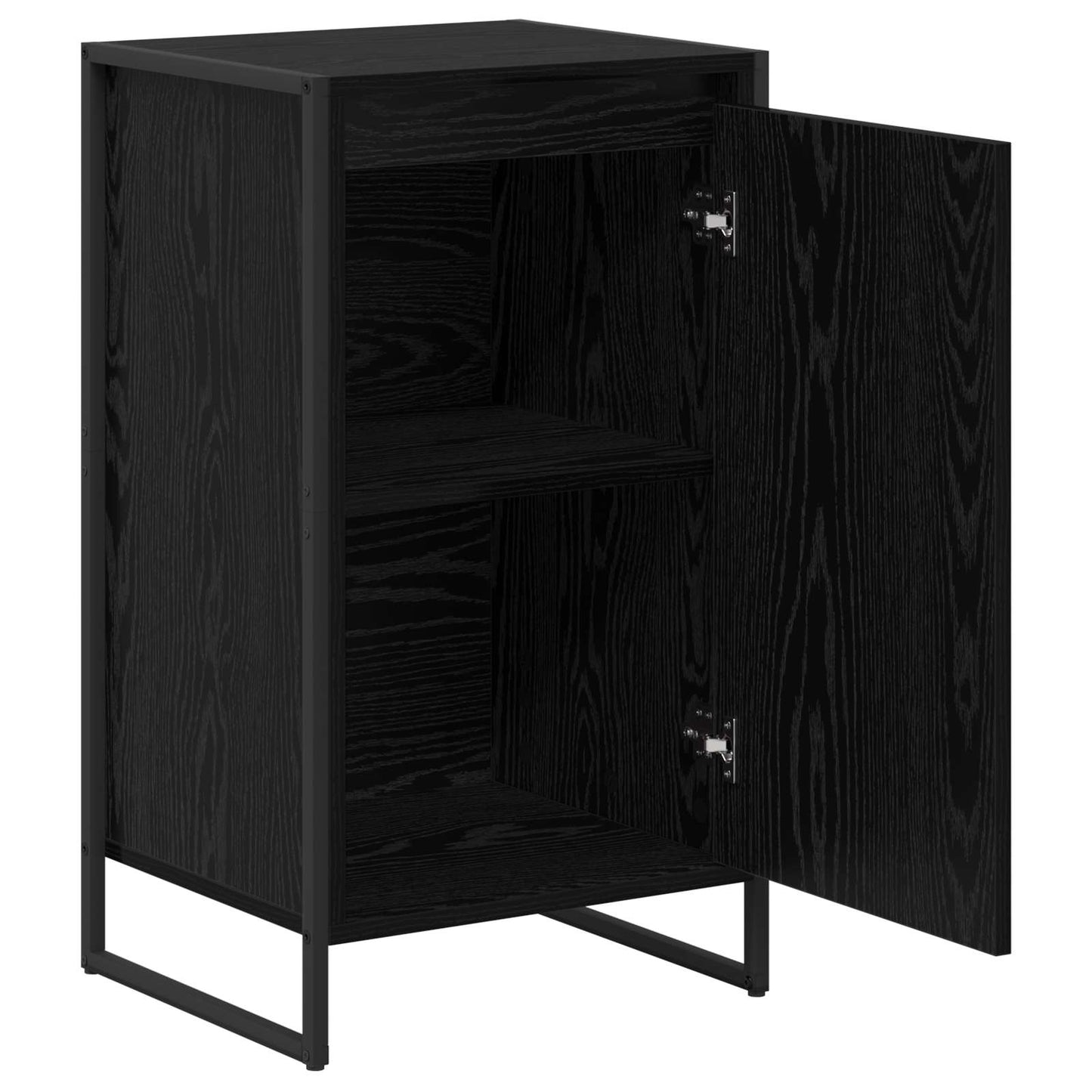 vidaXL Πλαϊνό γραφείο Μαύρη Οξυά 43 x 36 x 75,5 εκ. Επεξεργασμένο ξύλο