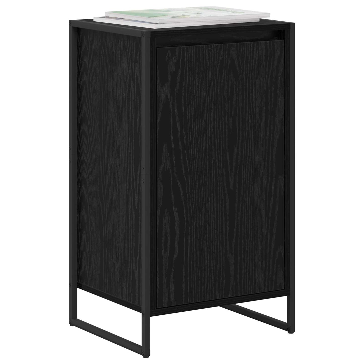 vidaXL Πλαϊνό γραφείο Μαύρη Οξυά 43 x 36 x 75,5 εκ. Επεξεργασμένο ξύλο