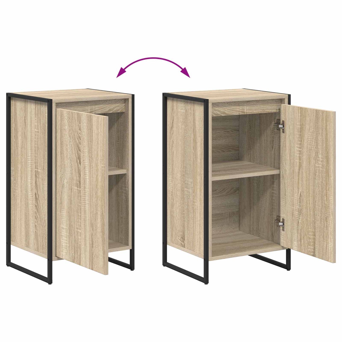 vidaXL Πλαϊνό γραφείο Σονόμα 43 x 36 x 75,5 εκ. Επεξεργασμένο ξύλο