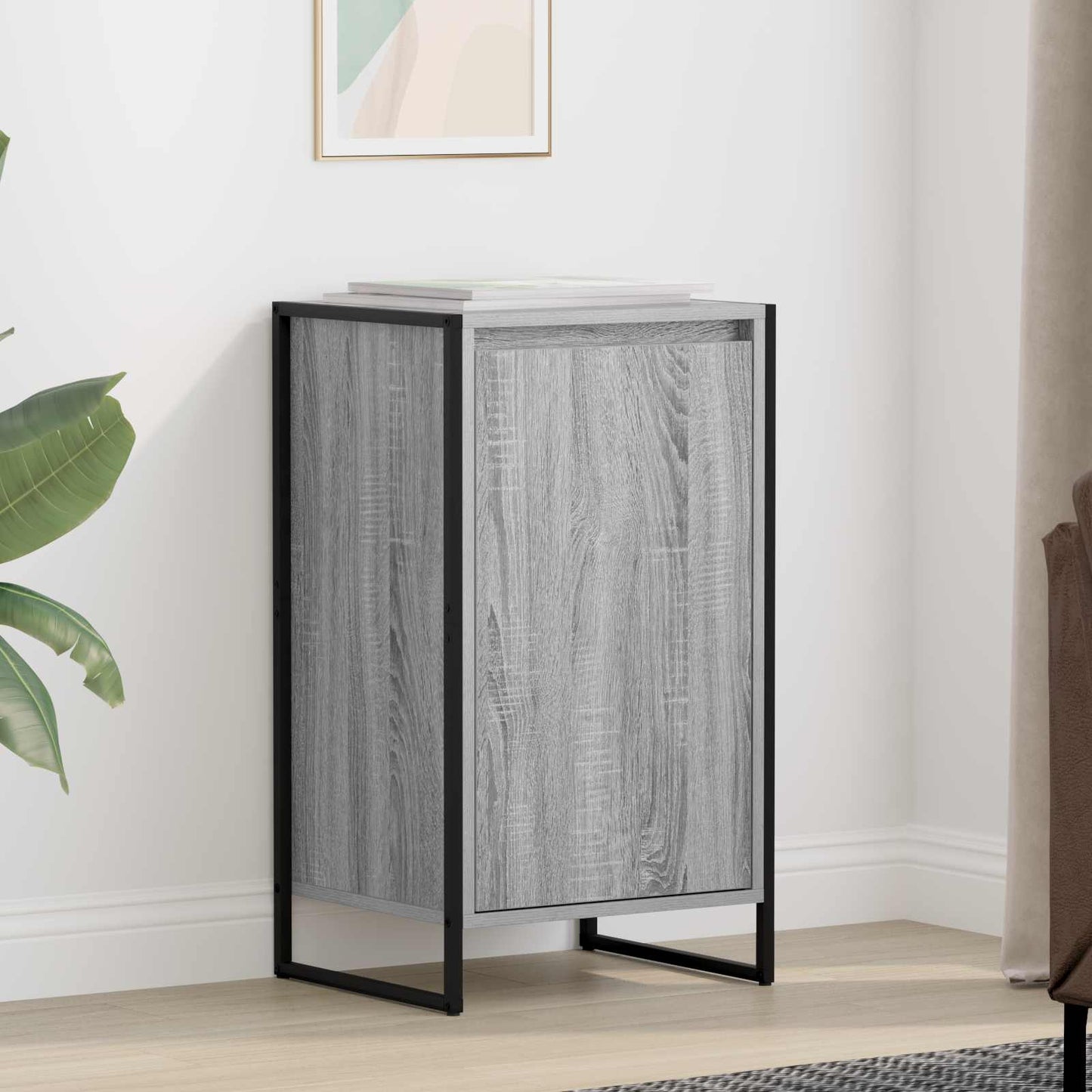 vidaXL Πλαϊνό γραφείο Γκρίζο Σονομα 43 x 36 x 75,5 εκ.