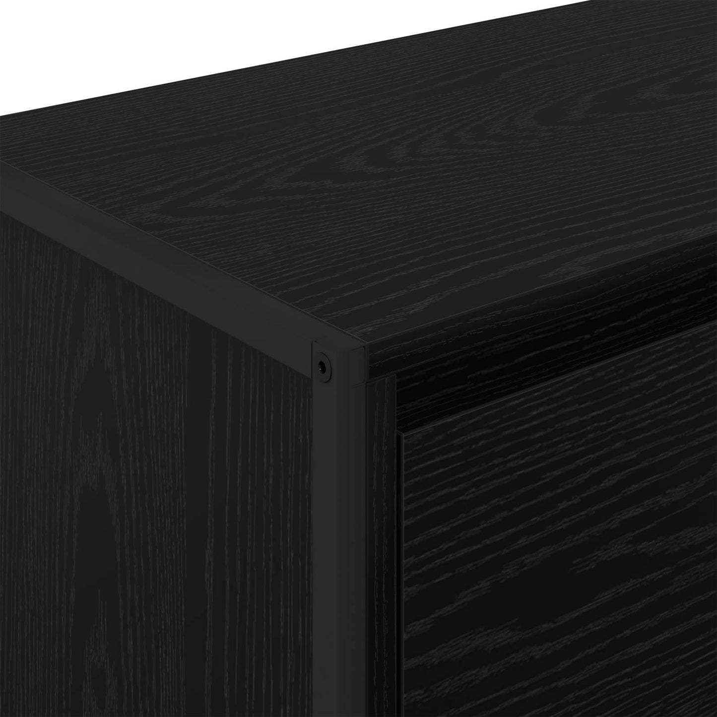 vidaXL Πλαϊνό γραφείο Μαύρη Οξυά 79 x 36 x 75.5 εκ. Επεξεργασμένο ξύλο