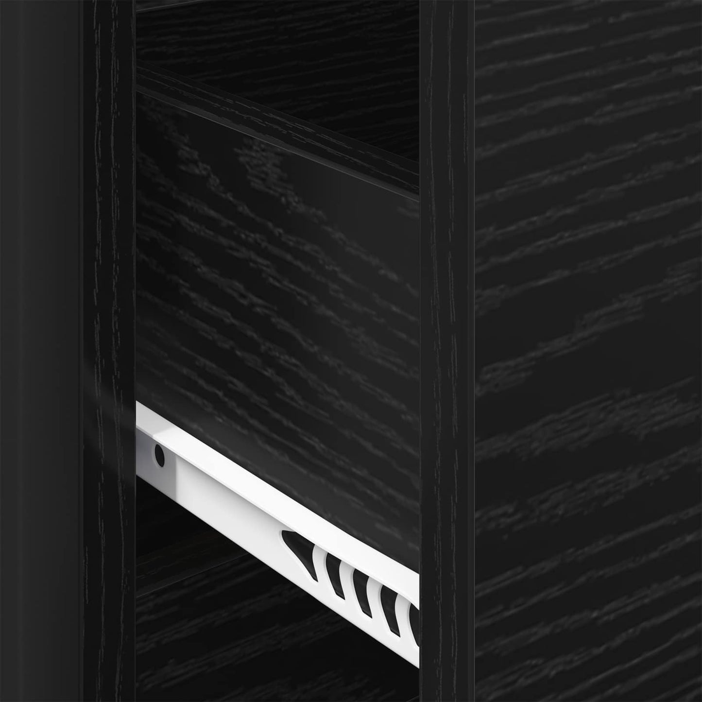 vidaXL Πλαϊνό γραφείο Μαύρη Οξυά 79 x 36 x 75.5 εκ. Επεξεργασμένο ξύλο
