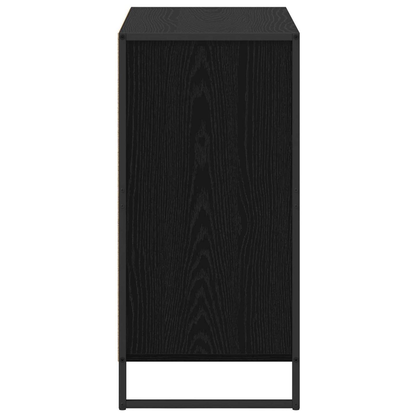 vidaXL Πλαϊνό γραφείο Μαύρη Οξυά 79 x 36 x 75.5 εκ. Επεξεργασμένο ξύλο