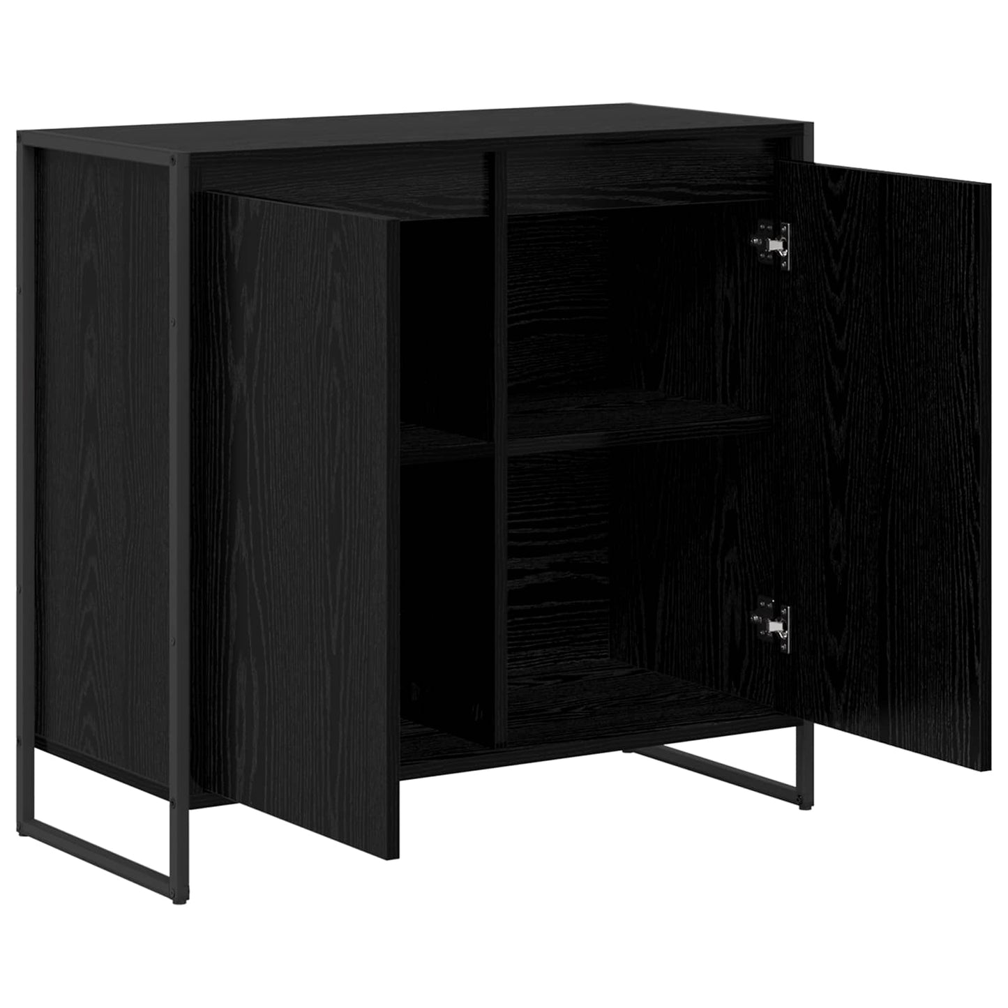 vidaXL Βοηθητικό ντουλάπι Μαύρη Οξυά 79 x 36 x 75 εκ