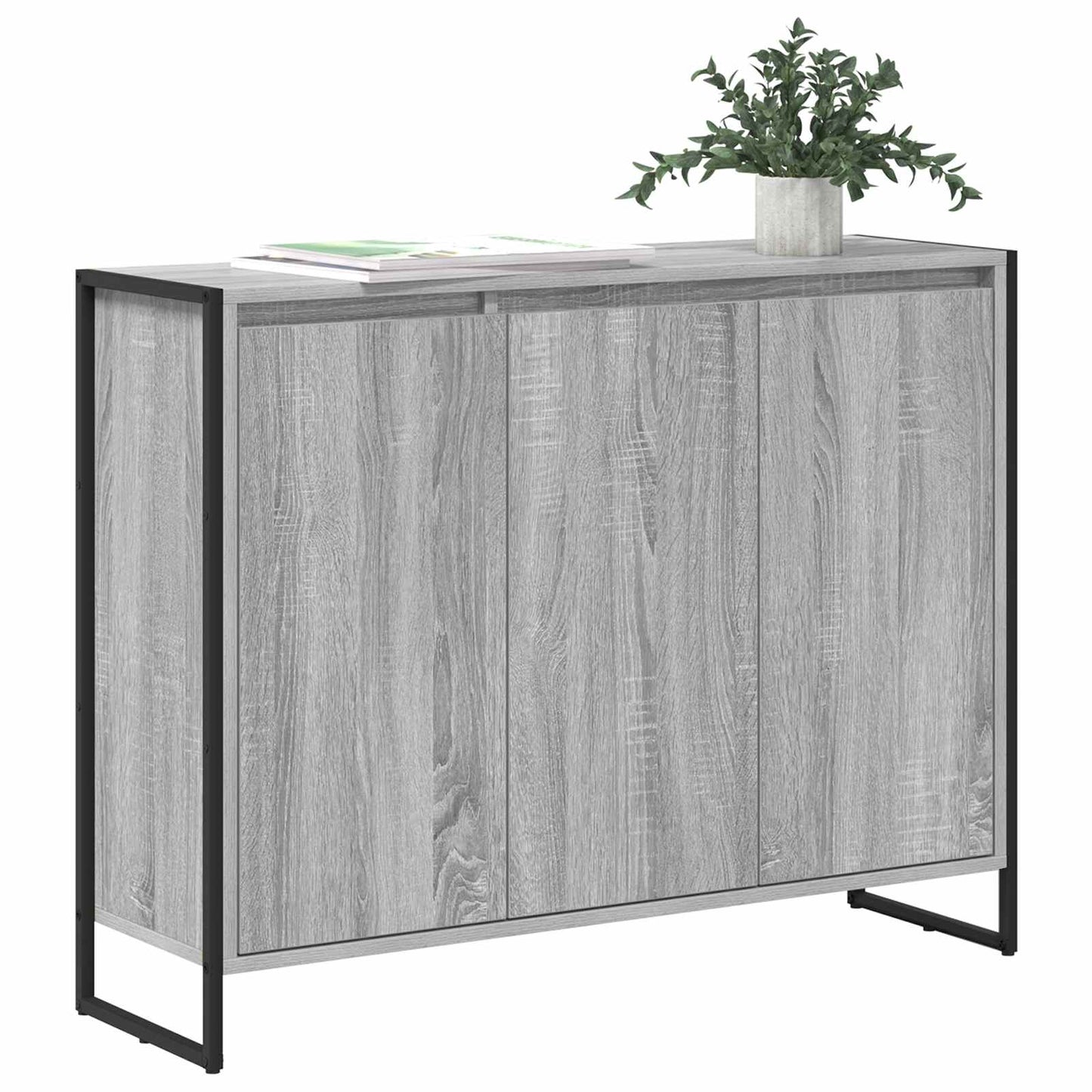 vidaXL Βοηθητικό ντουλάπι Γκρίζο Σονομα 96,5 x 30 x 75 εκ