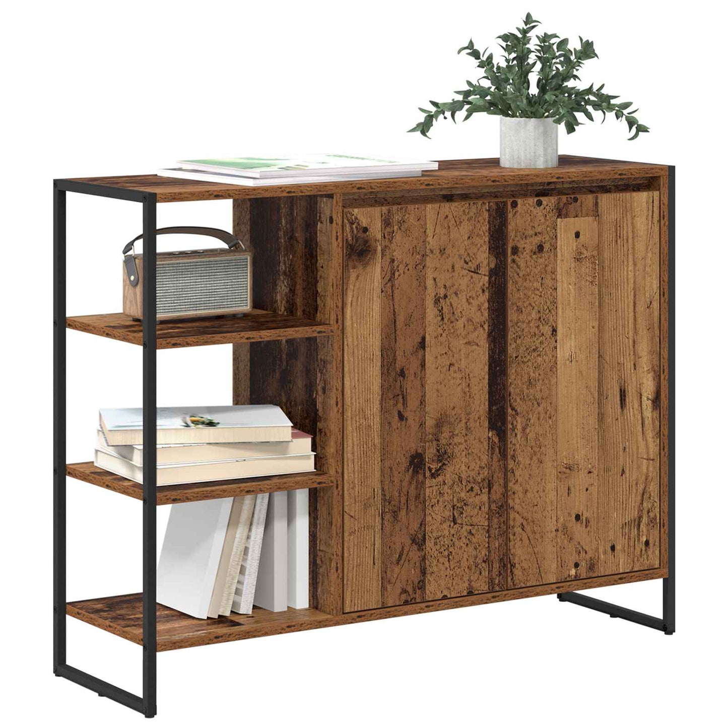 vidaXL Βοηθητικό ντουλάπι Παλιό Ξύλο 96.5 x 30 x 75 εκ