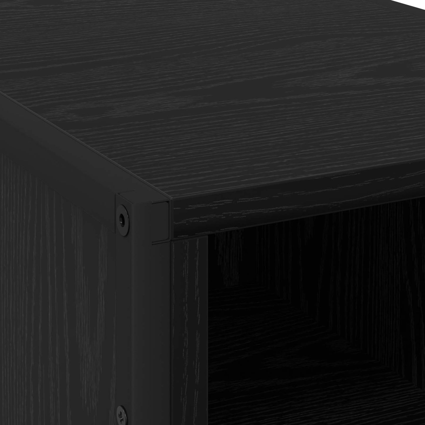 vidaXL Βιβλιοθήκη Μαύρη Οξυά 43 x 36 x 150.5 εκ Επεξεργασμένο ξύλο