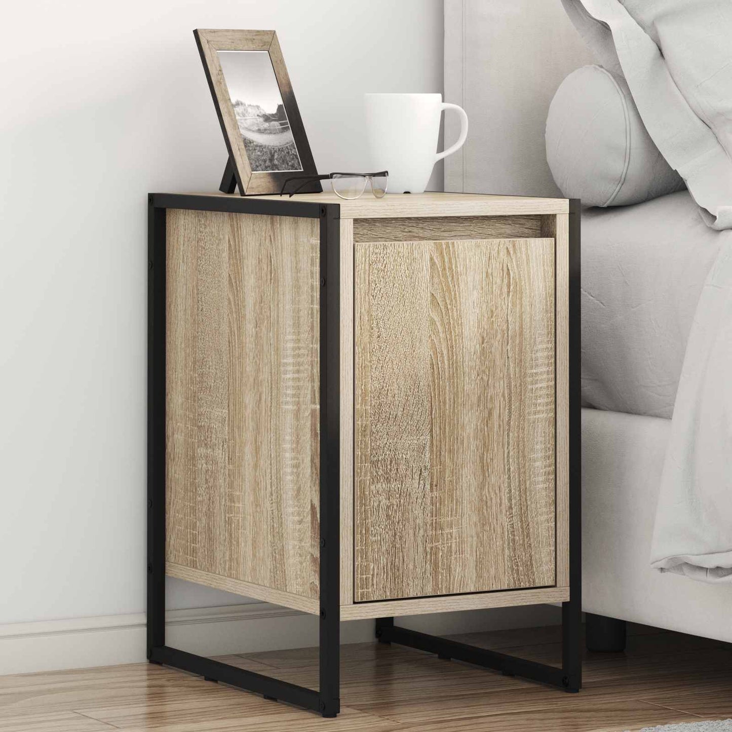 vidaXL Κομοδίνο 2 pcs Σονόμα 39,5 x 30 x 50 εκ Επεξεργασμένο ξύλο