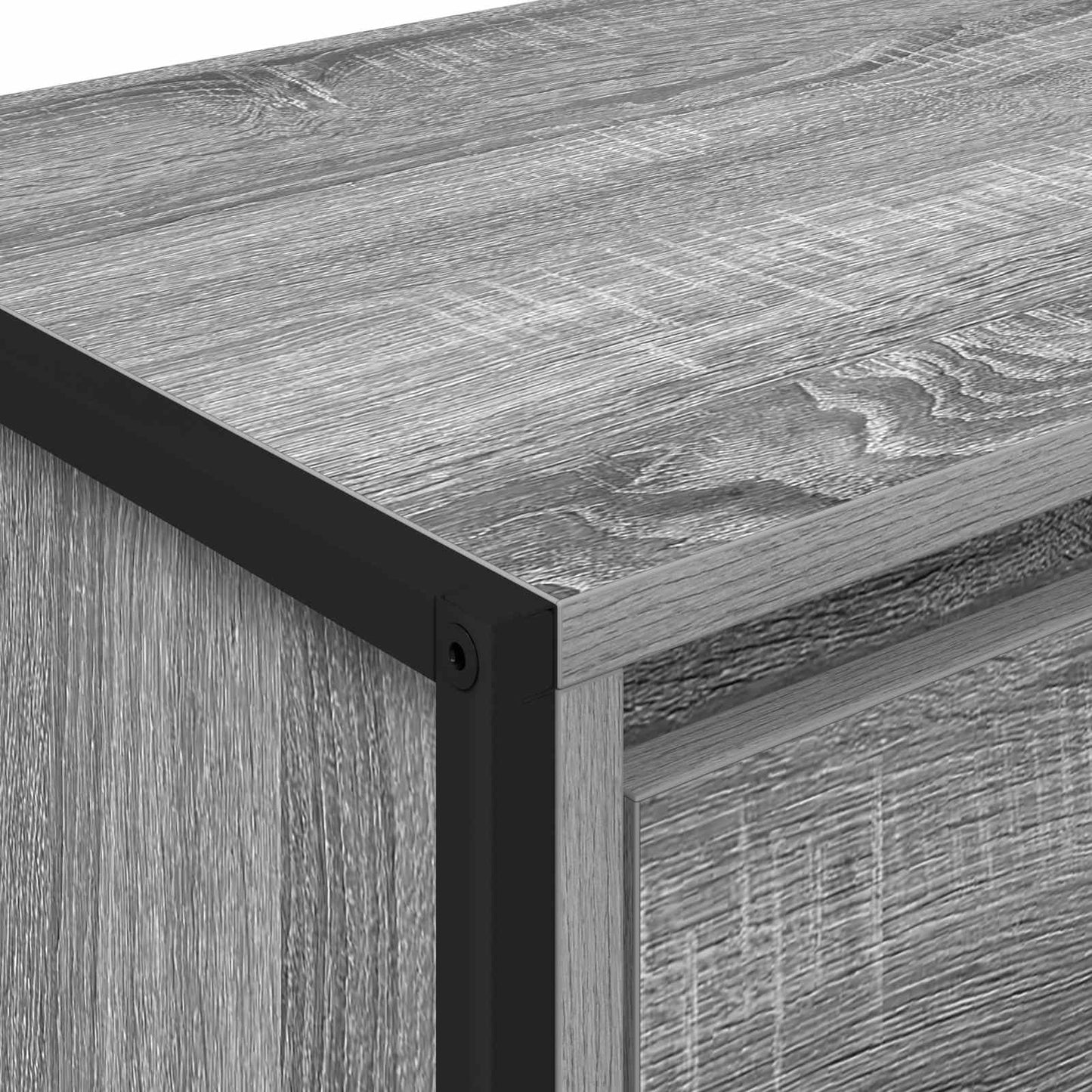 vidaXL Κομοδίνο 2 pcs Γκρίζο Σονομα 39,5 x 30 x 50 εκ