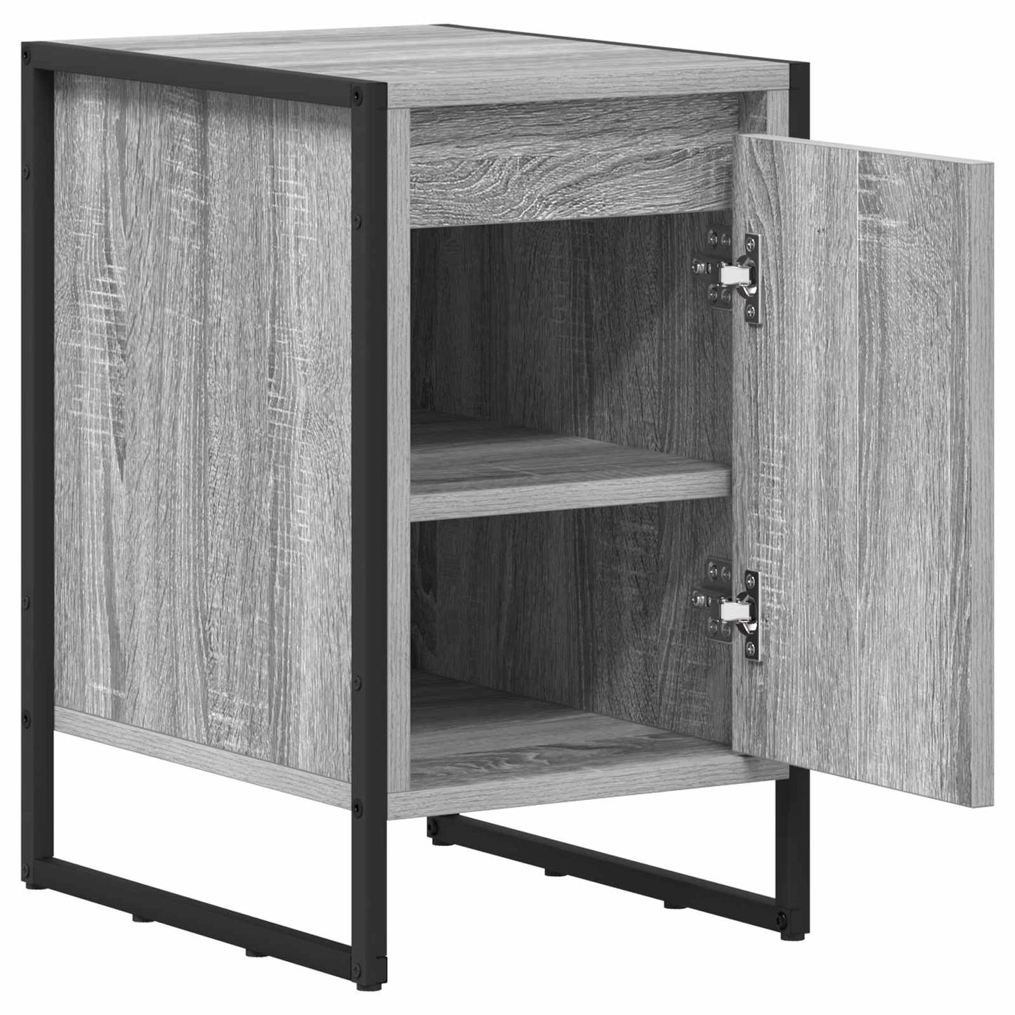 vidaXL Κομοδίνο 2 pcs Γκρίζο Σονομα 39,5 x 30 x 50 εκ